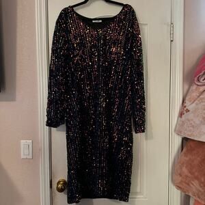 Sequin sz 22 cocktail dress blue